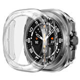 NovStrap Samsung Galaxy Watch Ultra 47mm ile Uyumlu Ekran Koruyucu Cam Kasa Koruyucu Kılıf Sert Pc