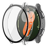 NovStrap Samsung Galaxy Watch 7 Seri 40mm ile Uyumlu Ekran Koruyucu Cam Kasa Koruyucu Kılıf Sert Pc