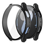 NovStrap Samsung Galaxy Watch 7 44mm ile Uyumlu Ekran Koruyucu Cam ve Kasa Koruyucu Kılıf Sert Pc