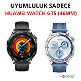 NovStrap Huawei Watch Gt5 46mm ile Uyumlu Ekran Koruyucu 9H Temperli Cam Kolay Uygulama Aparatlı