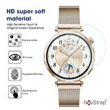 NovStrap Huawei Watch Gt5 41mm ile Uyumlu Ekran Koruyucu 9H Temperli Cam Kolay Uygulama Aparatlı