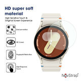 NovStrap Samsung Galaxy Watch 7 40mm ile Uyumlu Ekran Koruyucu Temperli Cam Kolay Uygulama Aparatlı