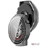 NovStrap Huawei Watch Gt5 Pro 46mm ile Uyumlu Ekran Koruyucu Cam ve Kasa Koruyucu Kılıf Sert Pc