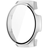 NovStrap Huawei Watch Gt5 Pro 46mm ile Uyumlu Ekran Koruyucu Cam ve Kasa Koruyucu Kılıf Sert Pc