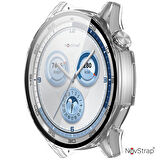 NovStrap Huawei Watch Gt5 46mm ile Uyumlu Ekran Koruyucu Cam ve Kasa Koruyucu Kılıf Sert Polikarbon