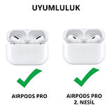 NovStrap Apple Airpods Pro / Pro 2 İle Uyumlu Üretilmiş Yedek Silikon Kulaklık Ucu (S/L) 2 li Set