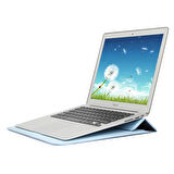 NovStrap Apple MacBook Pro 14 inç M4 A3401 A3112 A3185 ile Uyumlu Deri Kılıf Çanta Sleeve Standlı