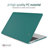NovStrap Apple MacBook Pro 14 inç M4/Pro/Max A3401 A3112 A3185 ile Uyumlu Kılıf Sert Mat Buzlu Kapak