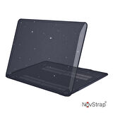 NovStrap Apple Macbook Pro 16 inç M4/Pro/Max A3186 A3403 ile Uyumlu Simli Kılıf Sert Glitter
