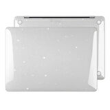 NovStrap Apple Macbook Pro 16 inç M4/Pro/Max A3186 A3403 ile Uyumlu Simli Kılıf Sert Glitter