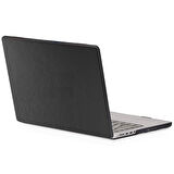 NovStrap Apple Macbook Pro 16 inç M4/Pro/Max A3186 A3403 ile Uyumlu Kılıf Deri Desenli Rubber Kapak