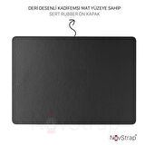 NovStrap Apple Macbook Pro 16 inç M4/Pro/Max A3186 A3403 ile Uyumlu Kılıf Deri Desenli Rubber Kapak