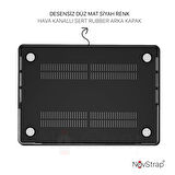 NovStrap Apple Macbook Pro 16 inç M4/Pro/Max A3186 A3403 ile Uyumlu Kılıf Deri Desenli Rubber Kapak