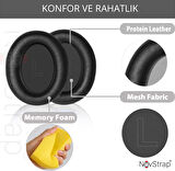 NovStrap Anker Soundcore Life Q10 Q10 Bt ile Uyumlu Kulaklık Pedi Süngeri Yastığı