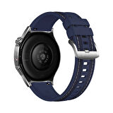 NovStrap Huawei Watch Gt5 46mm Gt5 Pro Gt4 46mm Gt3 46mm Gt3 Pro Se Gt2 ile Uyumlu Kordon 22mm Hybrid Dikişli Kumaş Silikon Kayış