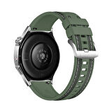 NovStrap Huawei Watch Gt5 46mm Gt5 Pro Gt4 46mm Gt3 46mm Gt3 Pro Se Gt2 ile Uyumlu Kordon 22mm Hybrid Dikişli Kumaş Silikon Kayış