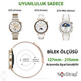 NovStrap Huawei Watch GT4 41mm GT5 41mm ile Uyumlu Kordon (18mm) Çift Mıknatıslı Lansman Metal Hasır Çelik Kayış