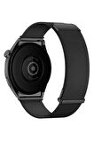 NovStrap Huawei Watch GT4 41mm GT5 41mm ile Uyumlu Kordon (18mm) Çift Mıknatıslı Lansman Metal Hasır Çelik Kayış