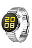NovStrap Huawei Watch GT4 41mm GT5 41mm GT5 Pro 42mm ile Uyumlu Kordon (18mm) One Click Çelik Metal