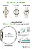 NovStrap Huawei Watch GT4 41mm GT5 41mm GT5 Pro 42mm ile Uyumlu Kordon (18mm) One Click Çelik Metal
