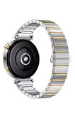 NovStrap Huawei Watch GT4 41mm GT5 41mm GT5 Pro 42mm ile Uyumlu Kordon (18mm) One Click Çelik Metal