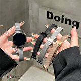 NovStrap Huawei Watch GT4 41mm GT5 41mm ile Uyumlu Kordon 18mm Magnet Tokalı Luxury Slim Metal Hasır