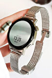 NovStrap Huawei Watch GT4 41mm GT5 41mm ile Uyumlu Kordon 18mm Magnet Tokalı Luxury Slim Metal Hasır