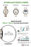 NovStrap Huawei Watch GT4 41mm GT5 41mm ile Uyumlu Kordon 18mm Magnet Tokalı Luxury Slim Metal Hasır