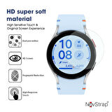 NovStrap Samsung Galaxy Watch 7 FE 40mm ile Uyumlu Ekran Koruyucu Temperli Cam Uygulama Aparatlı