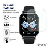 NovStrap Xiaomi Redmi Watch 5 Lite ile Uyumlu Ekran Koruyucu 9H Temperli Cam Kolay Uygulama Aparatlı