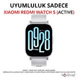 NovStrap Xiaomi Redmi Watch 5 Active ile Uyumlu Ekran Koruyucu Temperli Cam Kolay Uygulama Aparatlı