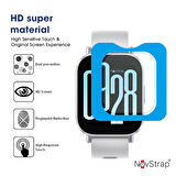 NovStrap Xiaomi Redmi Watch 5 Active ile Uyumlu Ekran Koruyucu Temperli Cam Kolay Uygulama Aparatlı