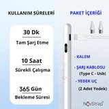 NovStrap Samsung Galaxy Tab S7 Fe S8 S9 Plus Ultra ile Uyumlu Dijital Ekranlı Dokunmatik Tablet Kalemi Stylus