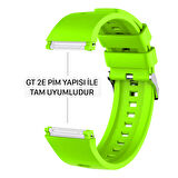 NovStrap Huawei Watch GT 2E ile Uyumlu Kordon Tam Uyumlu Geçmeli Pimli Silikon Kordon Kayış