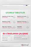 NovStrap Apple iPad Air 4/5 Nesil 10.9 inç ile Uyumlu Dokunmatik Tablet Kalemi DZ900 Gen3 Stylus Pencil Avuç İçi Reddi 2 Adet Yedek Uç