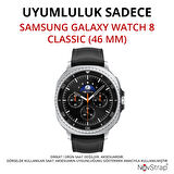 NovStrap Samsung Galaxy Watch 8 Classic 46mm ile Uyumlu Ekran Koruyucu 9H Temperli Cam Kolay Uygulama Aparatlı