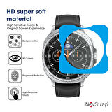 NovStrap Samsung Galaxy Watch 8 Classic 46mm ile Uyumlu Ekran Koruyucu 9H Temperli Cam Kolay Uygulama Aparatlı