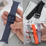 NovStrap Samsung Galaxy Watch 8 40mm 44mm Classic 46mm ile Uyumlu Kordon Lansman Silikon Kayış
