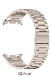 NovStrap Samsung Galaxy Watch 8 40mm 44mm Classic 46mm ile Uyumlu Kordon Klasik Çelik Metal Kordon