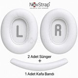 NovStrap JBL Tune 700BT 710BT 720BT 750BTNC 760NC 770NC ile Uyumlu Yedek Kulaklık Pedi Süngeri + Kafa Bandı Seti
