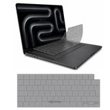 NovStrap Apple MacBook Pro 14 İnç M1/M2 A2442 A2779 A2992 A2918 İle Uyumlu Türkçe Q Gri Füme Silikon Klavye Koruyucu Kılıf