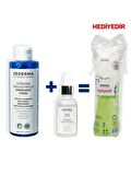 Akne Giderici Bakım Seti: Gözenek Sıkılaştırıcı & Arındırıcı Tonik + Akne Serum+80 li Pamuk Hediye