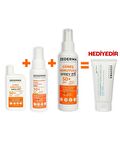 Güneş Koruyucu Set: Güneş Koruyucu 50ml Krem +150 ml Sprey +75 ml Bebek Sprey + Nemlendirici Krem