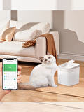 Wero Akıllı Kedi Köpek Su Şelalesi - Wifi - UV - 2.2 Lt Otomatik Su Temizleme Beyaz