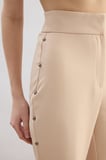 Sateen Kadın İnci Detaylı İspanyol Paça Pantolon 1926-5545