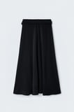 Sateen Kadın Kemerli Yırtmaç Detaylı Kloş Etek 2217-4119