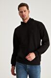 Ds Damat Relaxed Fit Siyah Sweatshirt 8HCE2ORT01001 8HCE2ORT01001