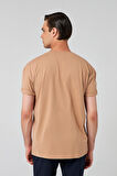 D'S Damat Comfort Bej %100 Pamuk T-Shirt 6HC14ORT02006