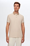 Ds Damat Regular Fit Bej Polo Yaka Nakışlı Pamuk Karışımlı T-Shirt 8HC14ORT52000 8HC14ORT52000