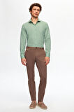 D'S Damat Slim Fit Yeşil İtalyan Yaka Gömlek 2HF02ORT5185